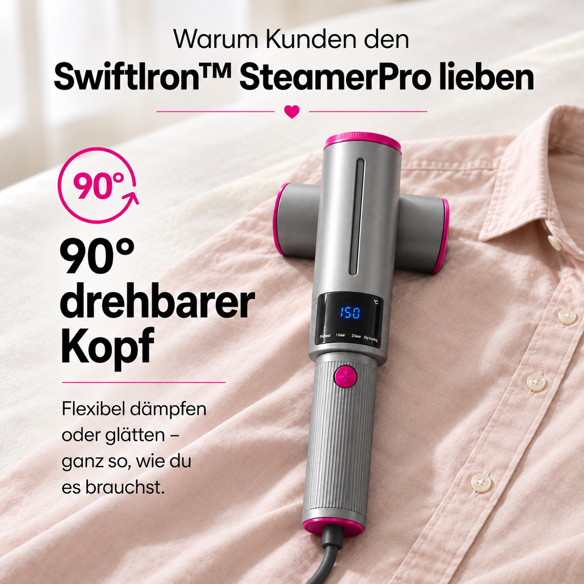 SwiftIron™ SteamerPro 2-in-1